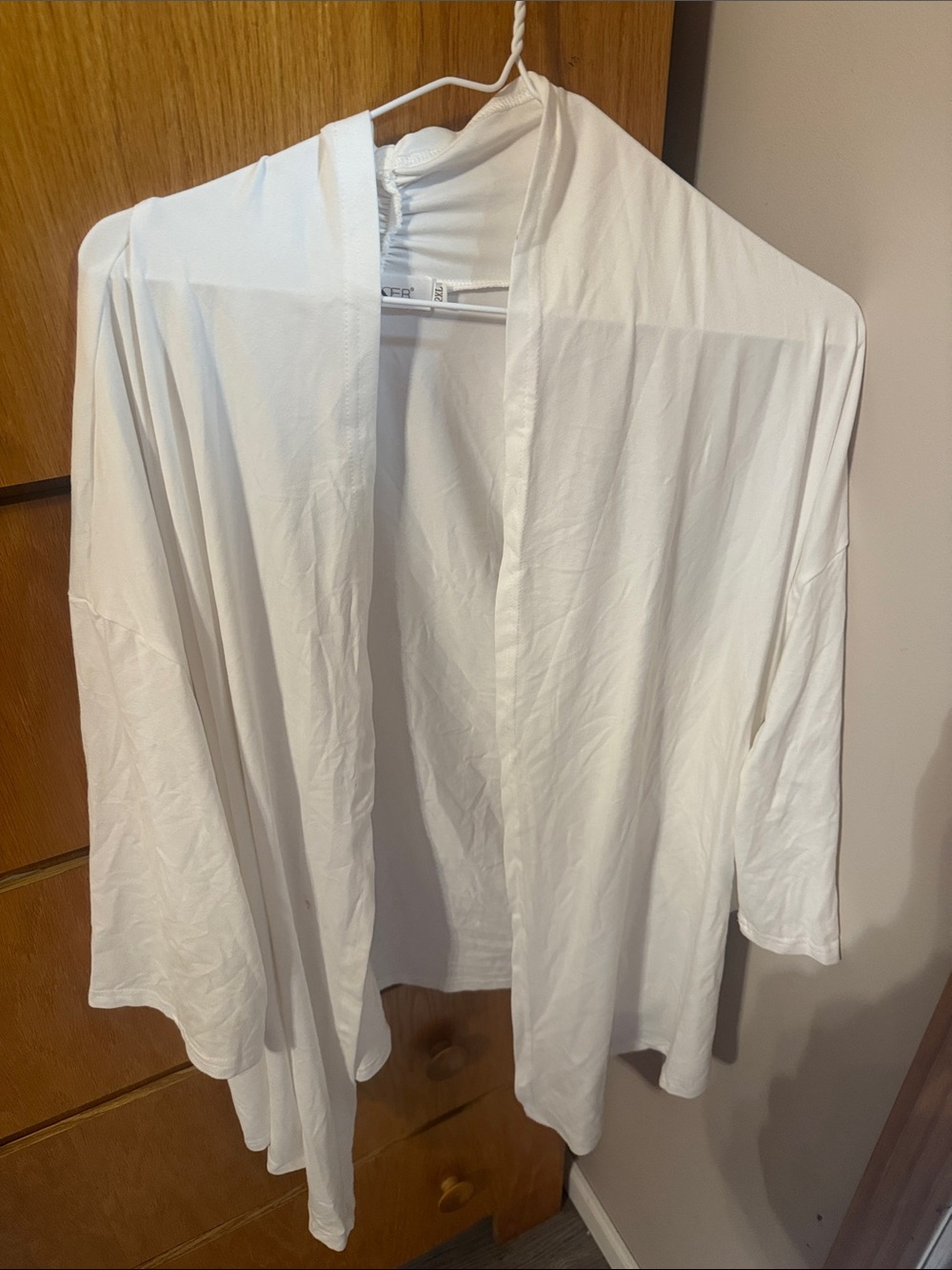 Liofer White Open-Front Cardigan